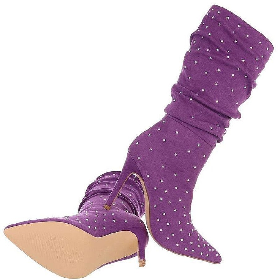 Botte La Boutique du Haut Talon Bottes Haut Talon Violette Petit